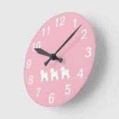 Maßgeschneiderte Bichon Frise Wall Clock Runde Wanduhr (Winkel)
