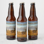 Maßgeschneiderte Big Buck Deer Barnyard Showdown Bierflaschenetikett (Flaschen)