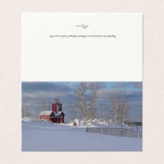 Maßgeschneiderte Big Red Weihnachtskarten (Außenseite Aufgefaltet)