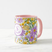 Maßgeschneiderte Billy-Tasten und Daisy-Blumenblüt Tasse (VorderseiteRechts)