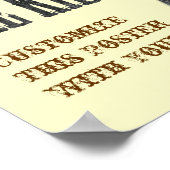 Maßgeschneiderte Billy the Kid Poster (Ecke)