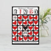 Maßgeschneiderte Bingo Bingo Spiel Rote Karte (Stehend Vorderseite)