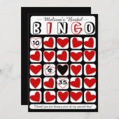 Maßgeschneiderte Bingo Bingo Spiel Rote Karte (Vorne/Hinten)