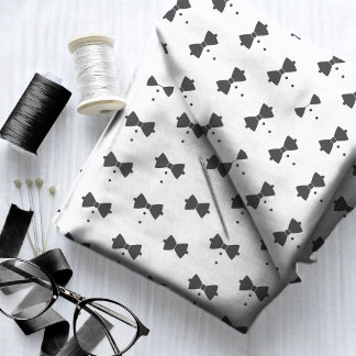 Maßgeschneiderte Black Bow Krawatte & Buttons ID10 Stoff