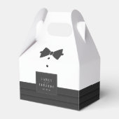 Maßgeschneiderte Black Bow Krawatte Wedding ID1090 Geschenkschachtel (Vorderseite)