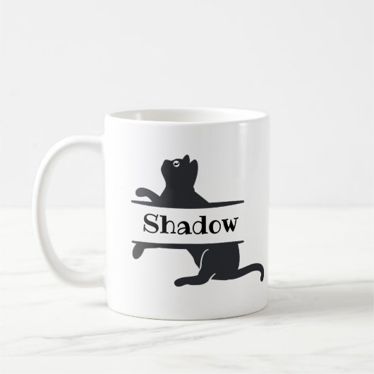 Maßgeschneiderte Black Cat Kaffeetasse (Links)