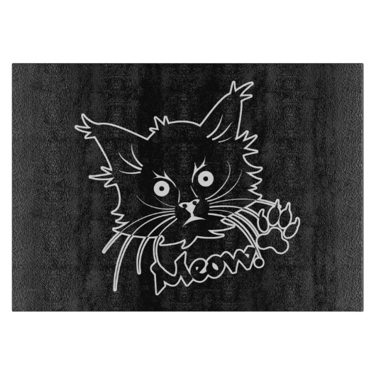 Maßgeschneiderte Black Cat-Schneidplatte Schneidebrett (Vorderseite)