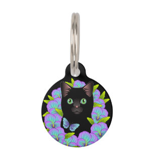 Maßgeschneiderte Black Cat Tag - Sweet Kitty Acces Tiernamensmarke