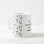 Maßgeschneiderte Black & Cream Cat Tasse (Vorderseite Links)