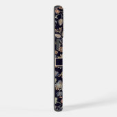 Maßgeschneiderte Black Floral Pastel Gold Blume iPhone Hülle (Rechte Seite)