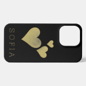 Maßgeschneiderte Black Modern Name Handy Case iPhone Hülle (Rückseite (Horizontal))