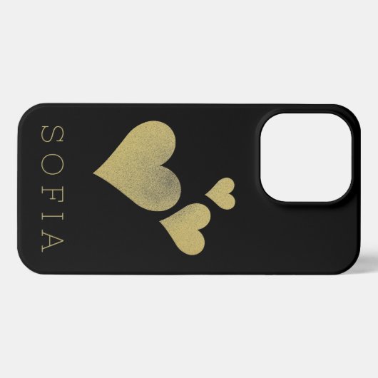 Maßgeschneiderte Black Modern Name Handy Case iPhone Hülle (Rückseite (Horizontal))