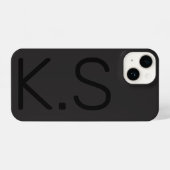 Maßgeschneiderte Black Monogram Phone Case iPhone Hülle (Rückseite (Horizontal))