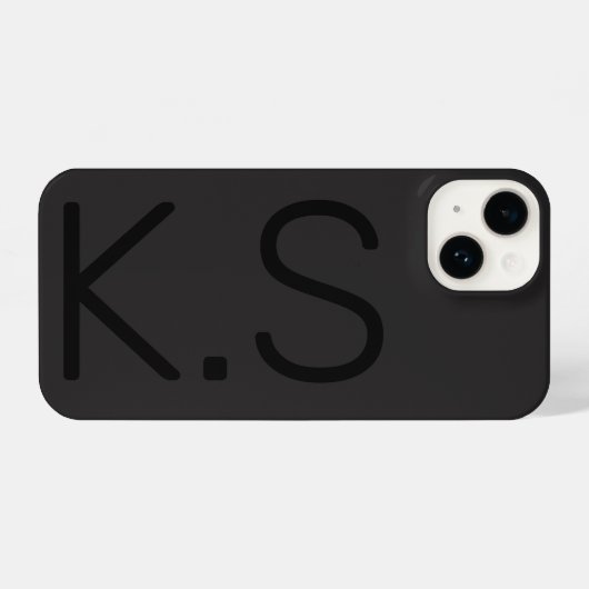 Maßgeschneiderte Black Monogram Phone Case iPhone Hülle (Rückseite (Horizontal))