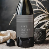 Maßgeschneiderte Black Tux Hochzeit Danke, ID1090 Weinetikett