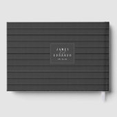 Maßgeschneiderte Black & White Wedding ID1090 Gästebuch (Rückseite)