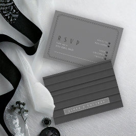 Maßgeschneiderte Black & White Wedding ID1090 UAWG RSVP Karte