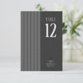 Maßgeschneiderte Black & White Wedding Tischnummer (Stehend Vorderseite)