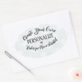 Maßgeschneiderte Blank - Erstellen Sie Ihre eigene Ovaler Aufkleber (Umschlag)