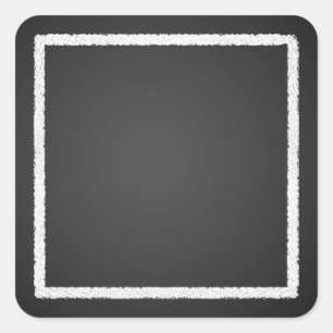 Maßgeschneiderte Blank-Imitat-Chalkboard-Stickers Quadratischer Aufkleber