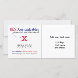 Maßgeschneiderte Blankengeschenkvorlage Feiertagskarte