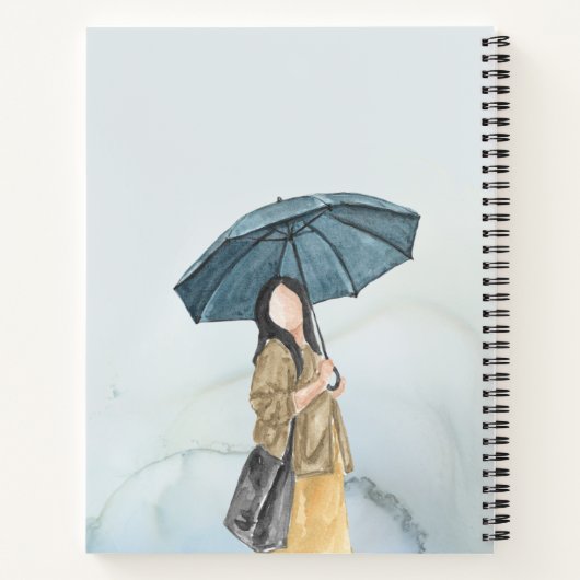 Maßgeschneiderte Blankgelbe weiche Wasserfarbe Fra Notizblock (Rückseite)