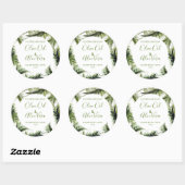 Maßgeschneiderte Blätter für das Blumenmuster auf  Runder Aufkleber (Blatt)