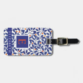 Maßgeschneiderte Blätter für Weißblütenblüten Gepäckanhänger (Vorderseite horizontal)