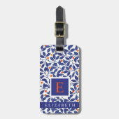 Maßgeschneiderte Blätter für Weißblütenblüten Gepäckanhänger (Vorderseite vertikal)