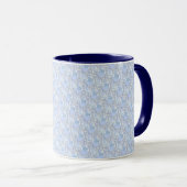 Maßgeschneiderte Blau- und Silbertiara-Tasse Tasse (VorderseiteRechts)