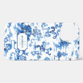 Maßgeschneiderte Blau- und Weißpagode Chinoiserie Case-Mate iPhone Hülle (Rückseite (Horizontal))