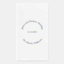 Maßgeschneiderte, blaue, geschwungene Bezeichnung 