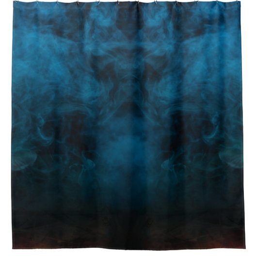 Maßgeschneiderte blaue moderne Duschvorhänge Duschvorhang (Vorderseite)