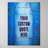 Maßgeschneiderte Blue Abstrakt Street Art Textur Poster (Vorne)