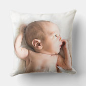 Maßgeschneiderte Blue Birth Stats Baby Kinderzimme Kissen (Rückseite)