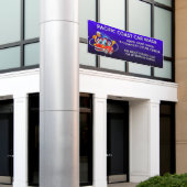 Maßgeschneiderte Blue Car Wash Comical Toon Busine Banner (Äußeres Gebäude)