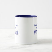 Maßgeschneiderte Blue Checkered Heart World - die Tasse (Zentrum)