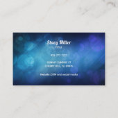 Maßgeschneiderte Blue Clearing Business Cards Visitenkarte (Rückseite)