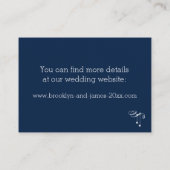 Maßgeschneiderte Blue Hochzeitskarten Begleitkarte (Rückseite)