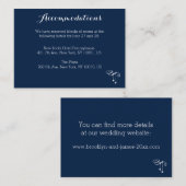 Maßgeschneiderte Blue Hochzeitskarten Begleitkarte (Vorne/Hinten)