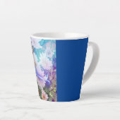 Maßgeschneiderte Blue Latte Tasse mit White Daisy (Rechte Ecke)