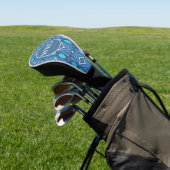 Maßgeschneiderte Blue Monogram Golf Club Head Cove Golf Headcover (In SItu)