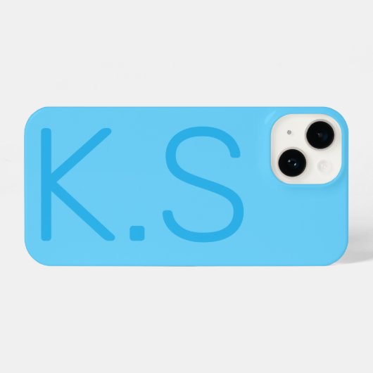 Maßgeschneiderte Blue Monogram Phone Case iPhone Hülle (Rückseite (Horizontal))