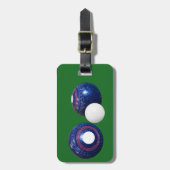 Maßgeschneiderte Blue-Rasenbowls Gepäckanhänger (Vorderseite vertikal)