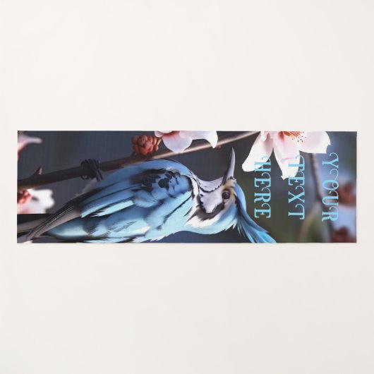 Maßgeschneiderte Bluejay-Blume Yogamatte (Vorderseite (Horizontal))