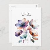 Maßgeschneiderte Blume Aquarellbilder Postkarte (Vorne/Hinten)