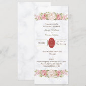 Maßgeschneiderte Blume für Elegante Rose Einladung (Vorne/Hinten)