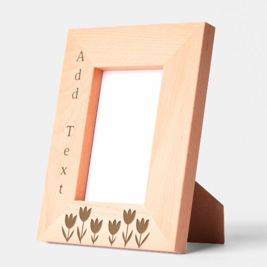 Maßgeschneiderte Blume in Holzrahmen Geätzte Rahmen (Links)