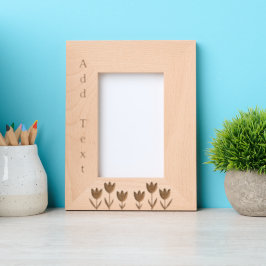 Maßgeschneiderte Blume in Holzrahmen Geätzte Rahmen