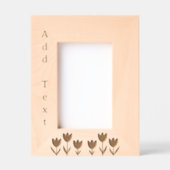 Maßgeschneiderte Blume in Holzrahmen Geätzte Rahmen (Vorderseite)